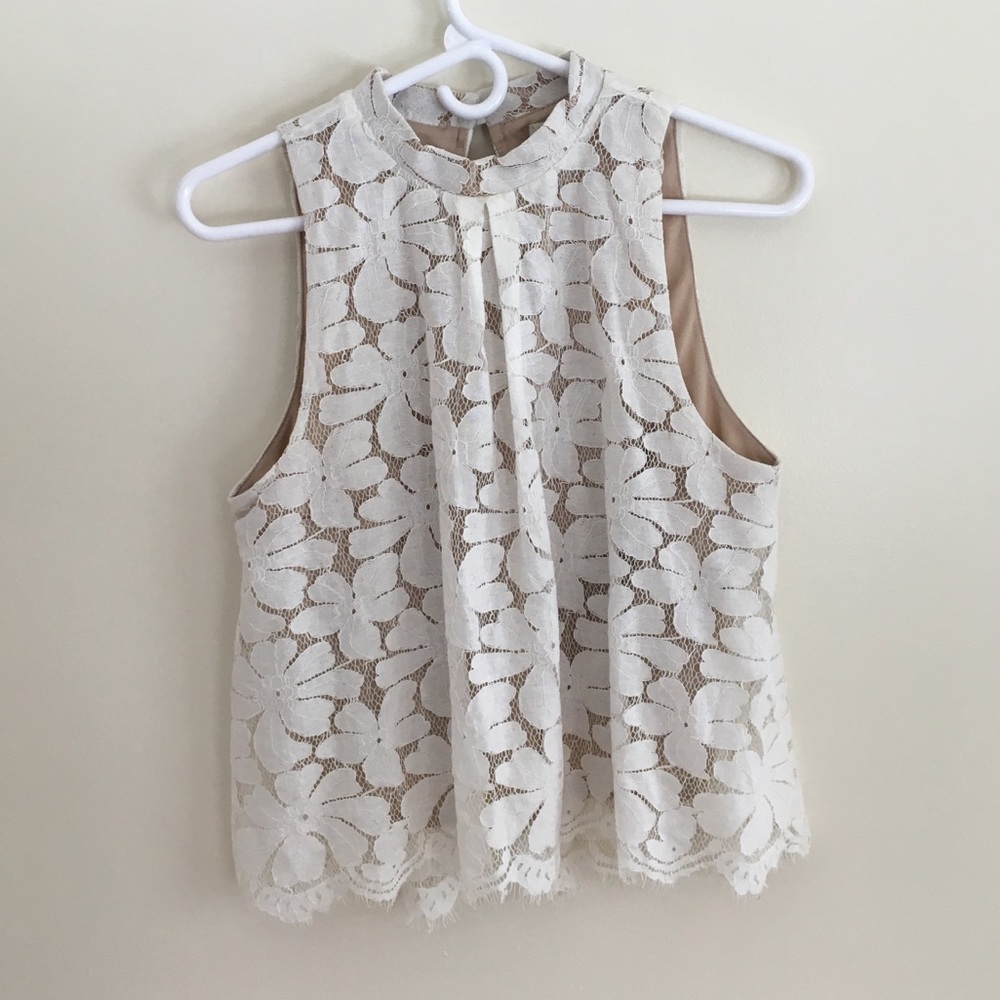 Love, Fire lined halter style lace shirt - M